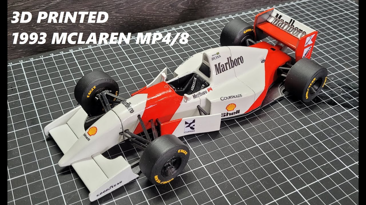 3D PRINTED 1:18 1993 MCLAREN MP4/8 || By thegearheadfactory@gmail