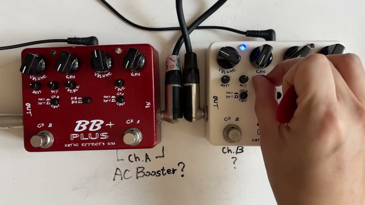 XOTIC/AC PLUS 2つの独立したMarshallとFenderのチャンネルをもつ万能