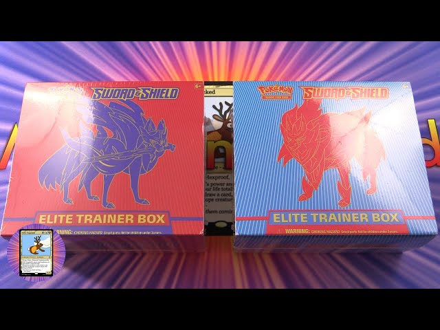 Pokemon Sword & Shield Zacian + Zamazenta Elite Trainer Box