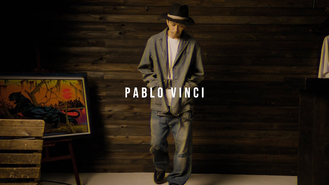 PABLO VINCI] A classic open collar shirt and denim jacket. Arrived