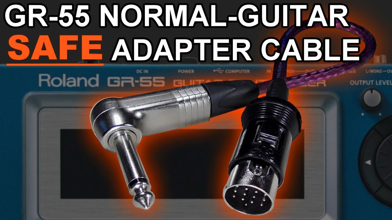 Roland GR-55 Normal-Guitar P7 & P5 (Safe) adapter cable - YouTube