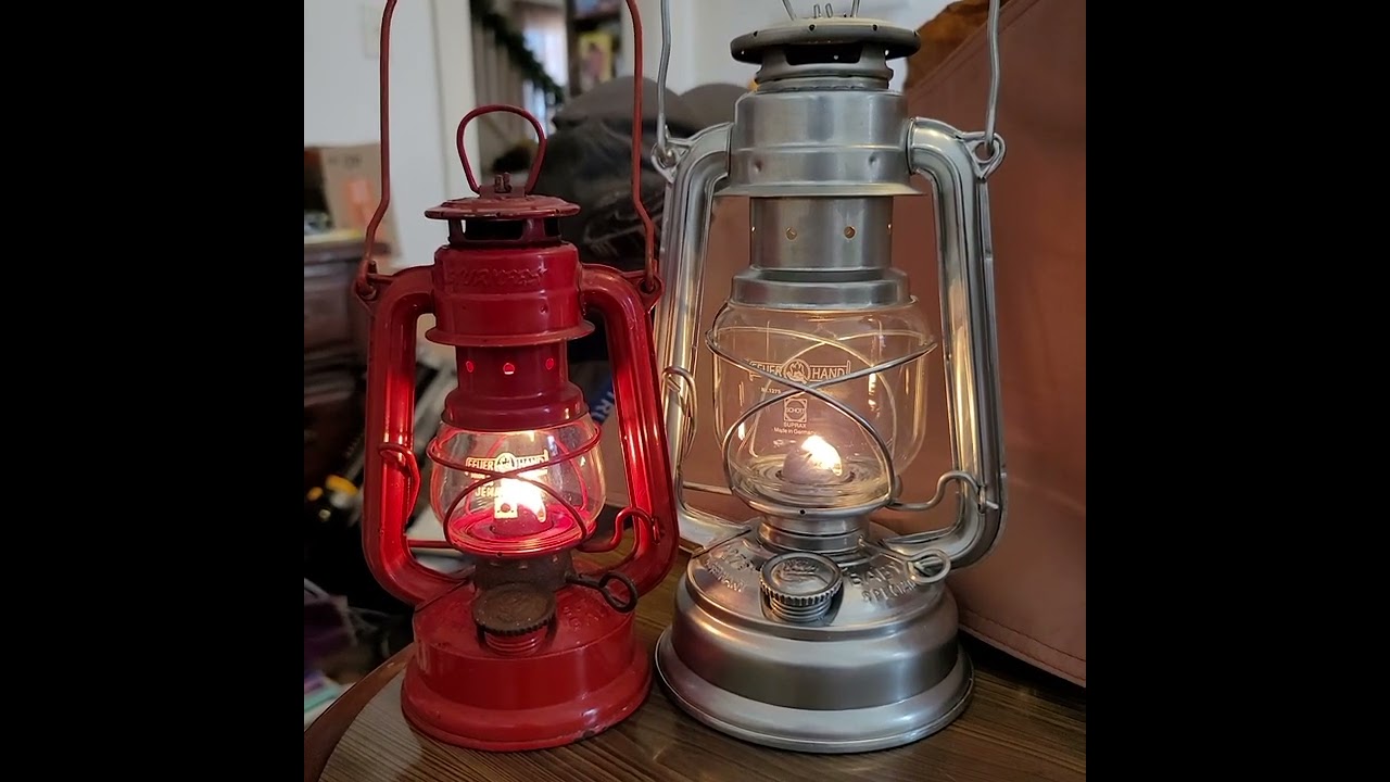 Feuerhand 175 and 276 hurricane lanterns - YouTube