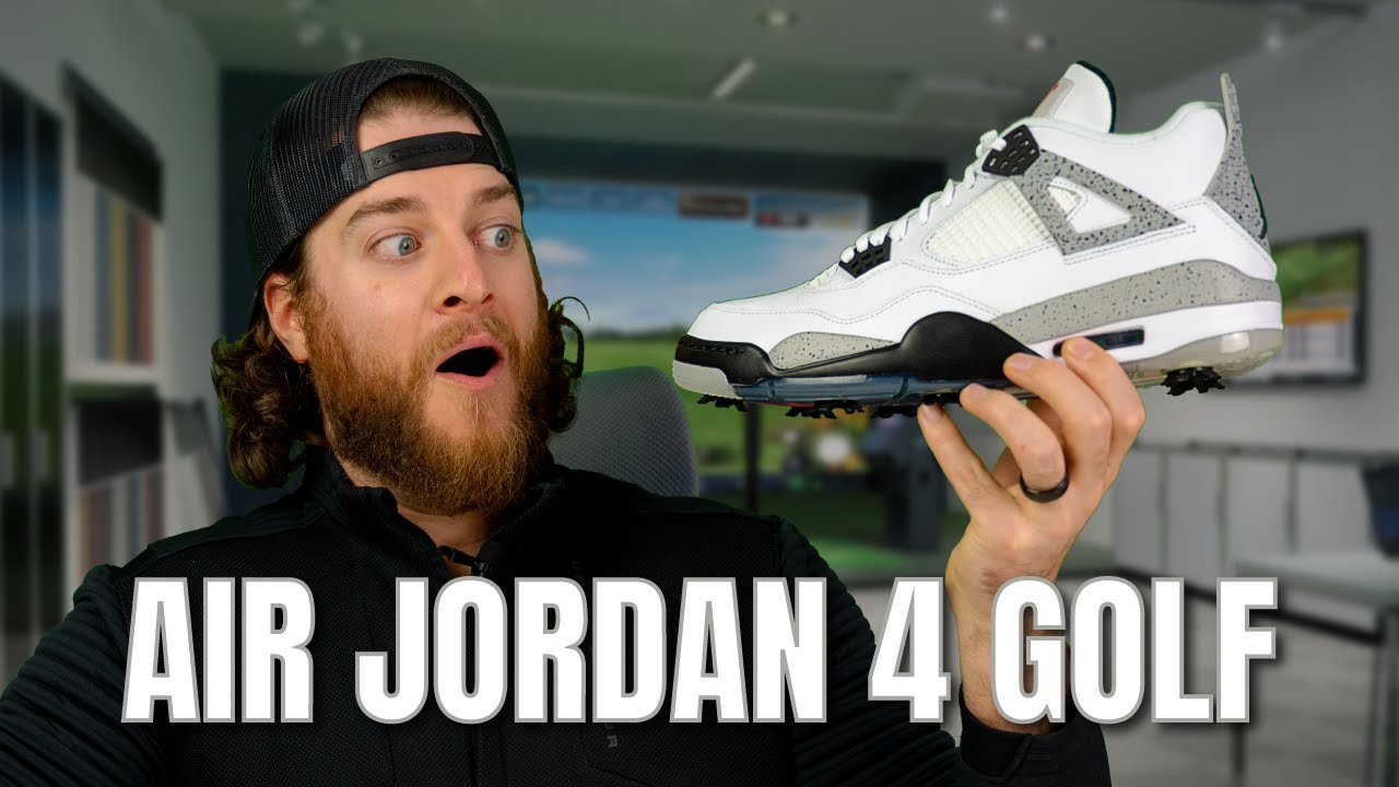 Jordan Golf Shoes 2021 - The Jordan 4 White Cement Unboxing - YouTube