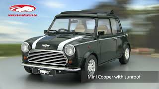 KK-Scale 1:12 Mini Cooper with sunroof dark green / white RHD