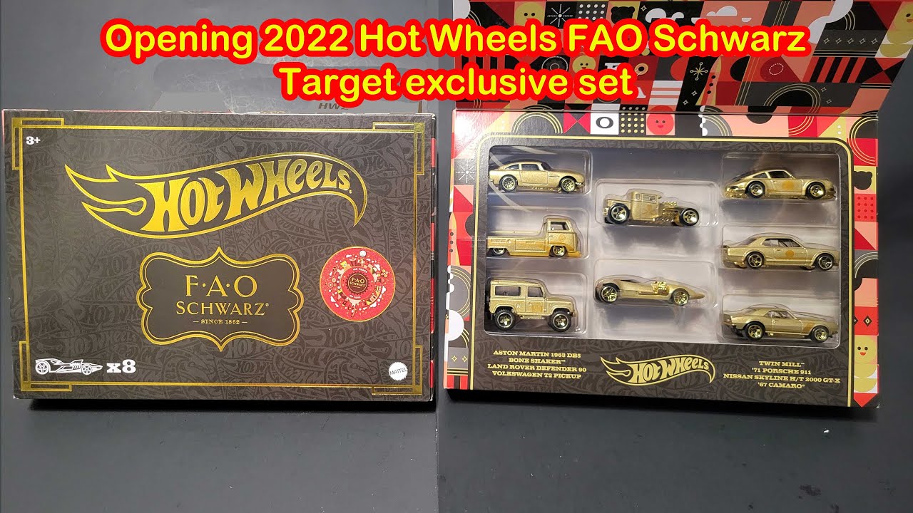 Opening 2022 Hot Wheels FAO Schwarz Target exclusive set - YouTube