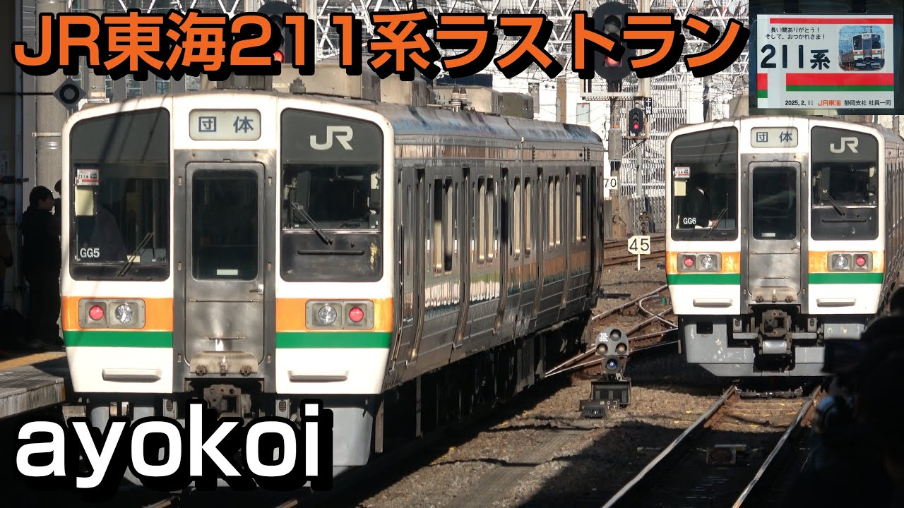 さよならJR東海211系 静岡地区ラストラン 専用団体列車 - YouTube