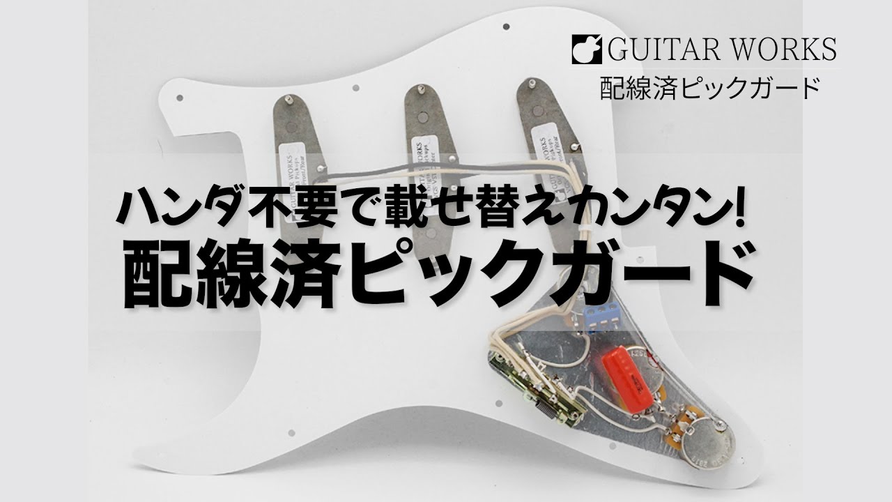 配線済ピックガードアッセンブリー 62STタイプ 11点止 黒1Pツヤ消し