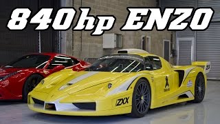 840hp Ferrari Enzo XX Evolution (ZXX) full throttle and revving at
