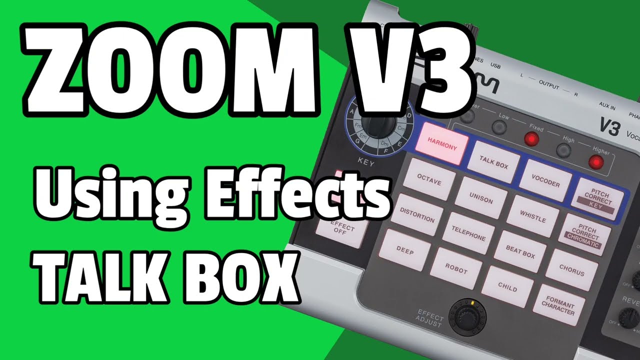 Using Effects - Talk Box ZOOM V3 Tutorial - YouTube
