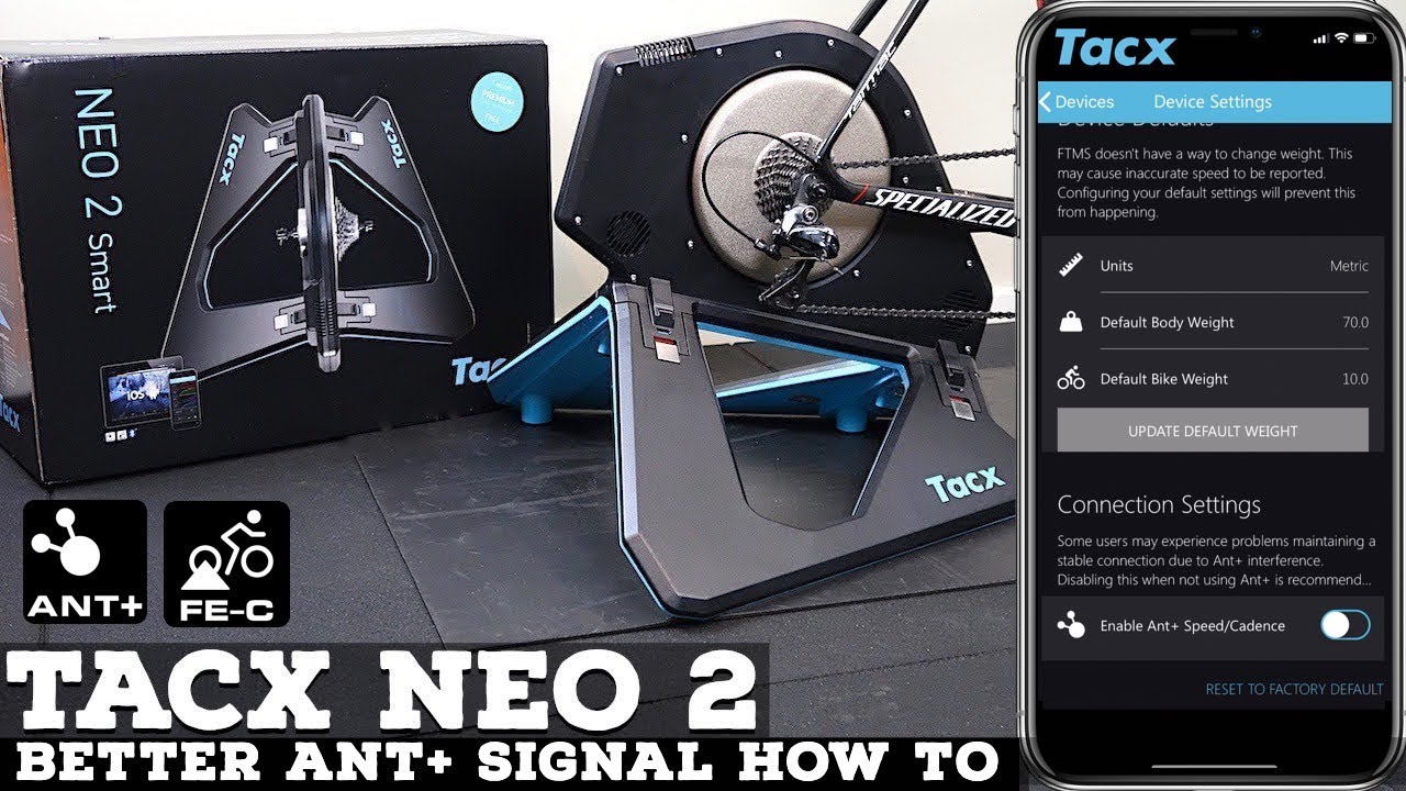 TACX Neo 2 Smart Trainer // Better ANT+ Signal How To - YouTube