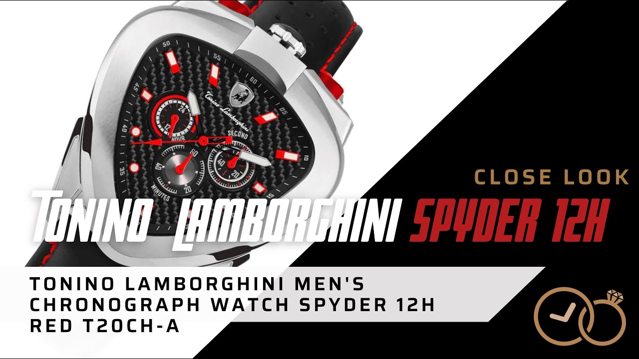 Tonino Lamborghini Men's Chronograph Watch Spyder 12H Red T20CH-A