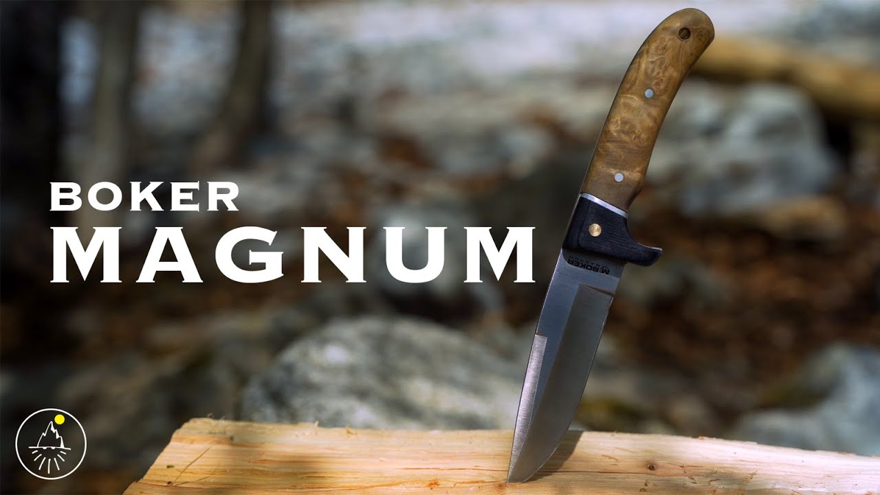 Recommended knife for wild camping: Boker Magnum - YouTube