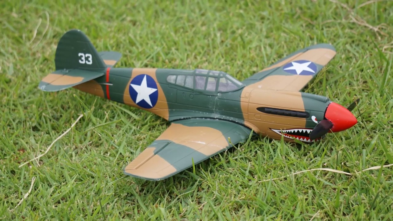 京商 カーチスP-40ウォーホークの初飛行 - YouTube