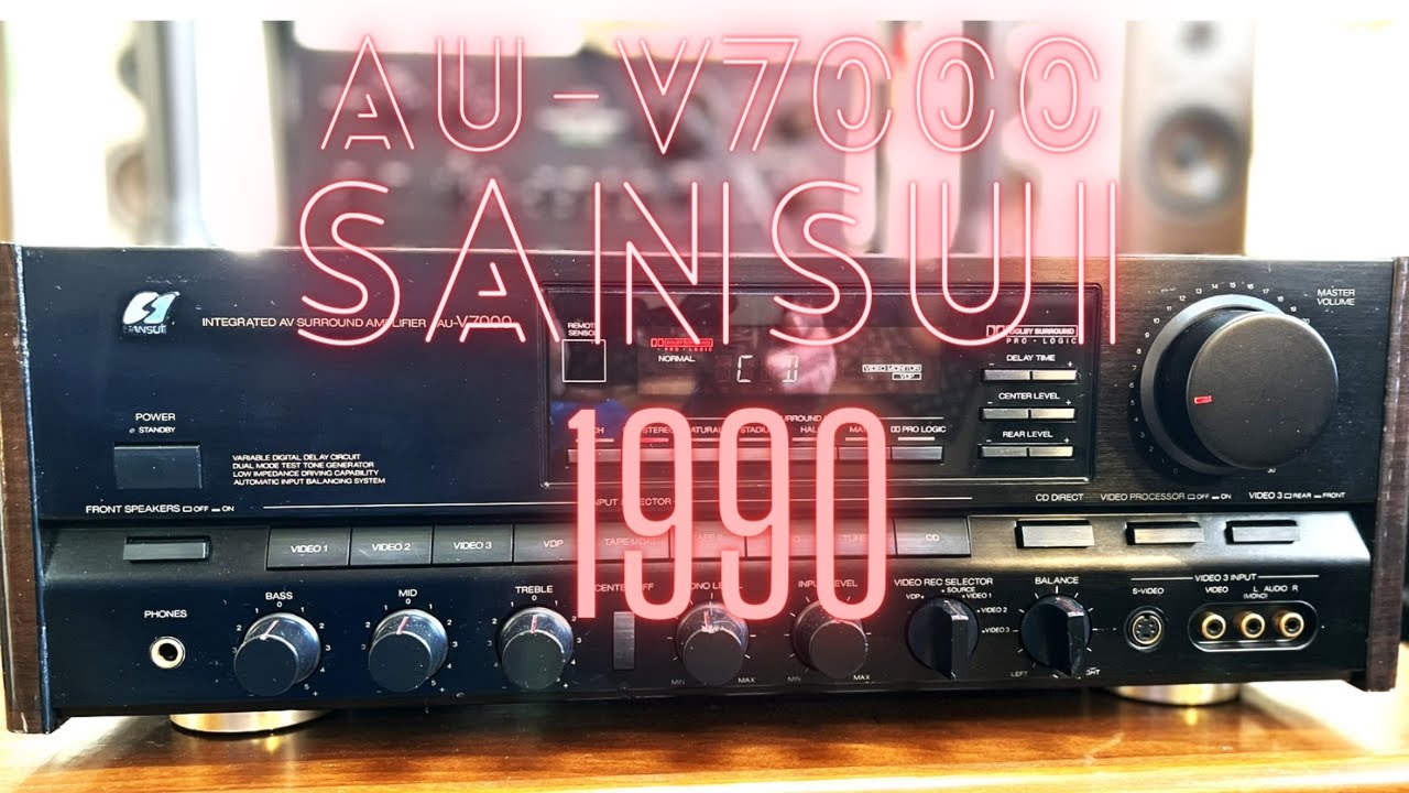 SANSUI AU-V7000】実用最大出力:100W+100WサンスイAVアンプ【1990年
