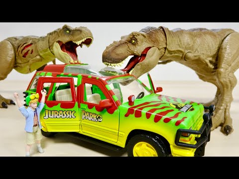 Jurassic Park Tim in a car, T-REX ! LEGACY COLLECTION