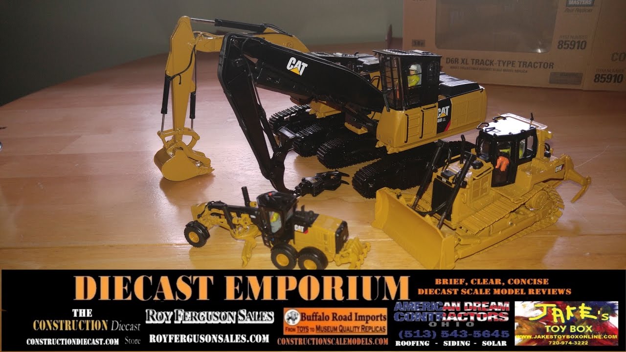 Diecast Masters Cat 568's, D6R XL Dozer, & HO Scale 12M3 Grader
