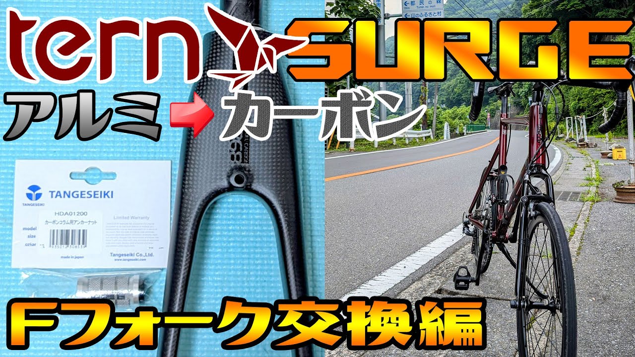 ミニベロロード】tern SURGE アルミ⇒カーボン【Fフォーク交換編