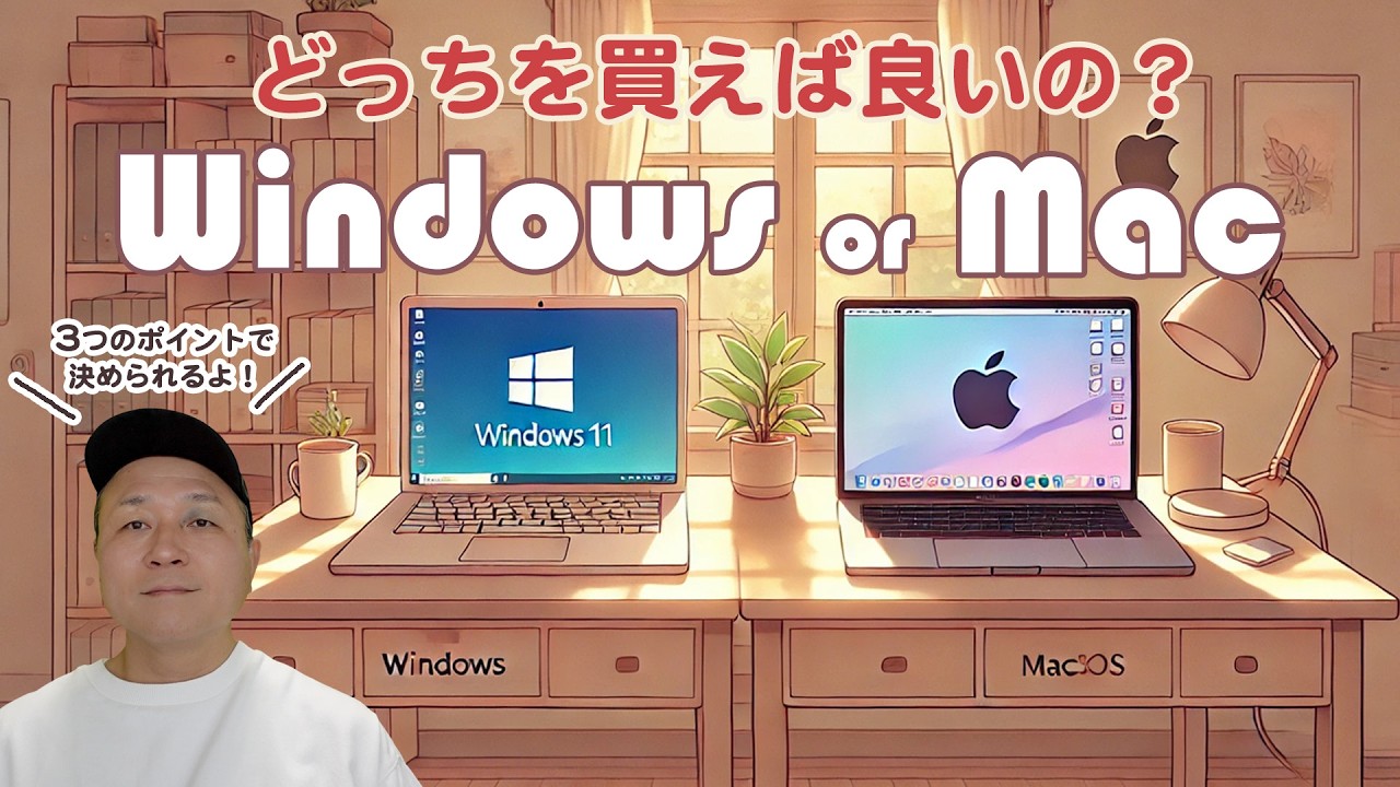 パソコン初心者向け】MacとWindows、どっちを選ぶべき？ 迷った時の3