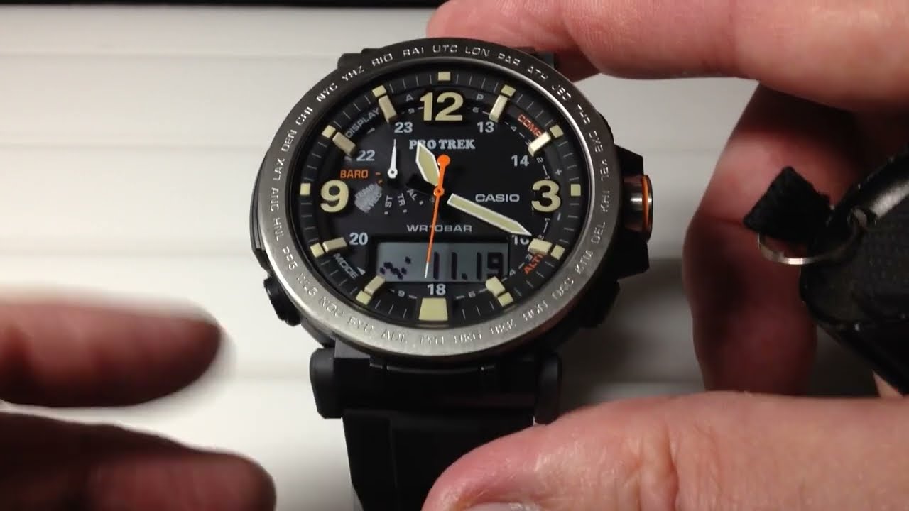 Casio Pro Trek (PRG-600): Backlight & lume view (Module 5497