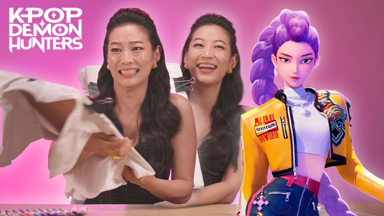 Arden Cho Makes A Huntr/x Shirt While Talking KPop Demon Hunters