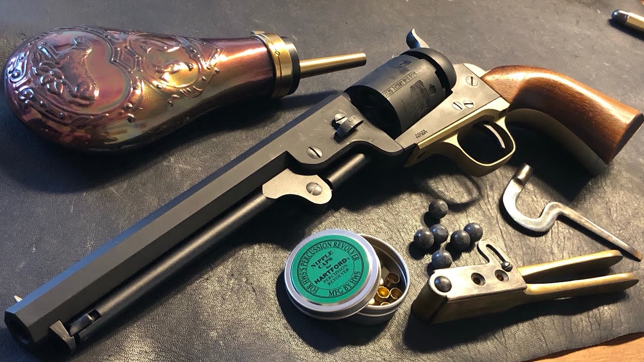 バイオ8にも出てきた銃⁈] CAW製モデルガン COLT M1851ネイビー - YouTube