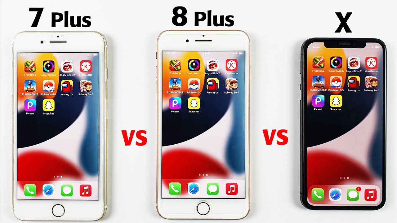 iPhone 7 Plus vs 8 Plus vs iPhone X in 2022 - SPEED TEST! - YouTube