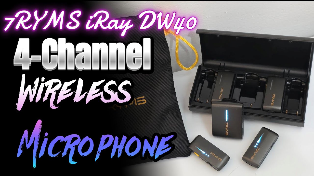 7RYMS iRay DW40 4 Channel Wireless Microphone for Cameras
