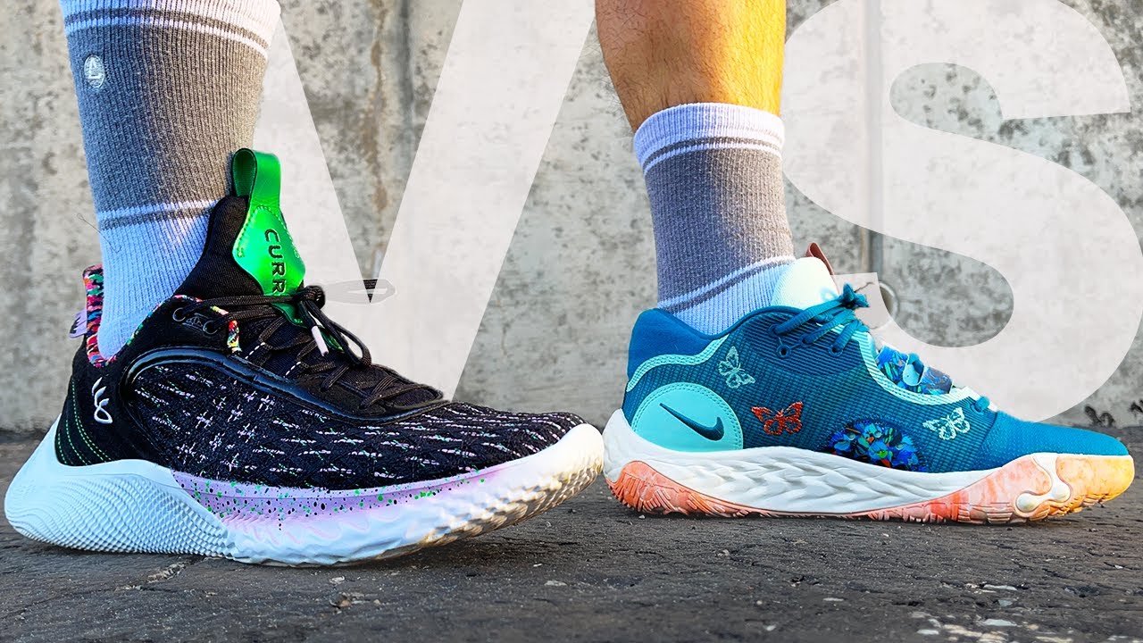 Under Armour Curry Flow 9 Vs Nike PG 6 - YouTube