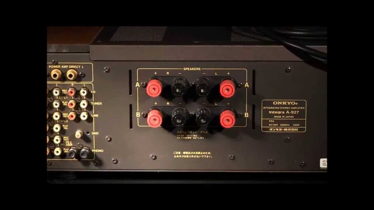 ONKYO Integra A 927 オンキョーアンプ - YouTube