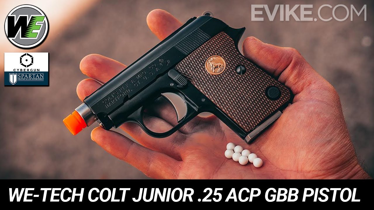 WE-Tech Colt Junior .25 ACP GBB Pistols - Snap Shot - YouTube