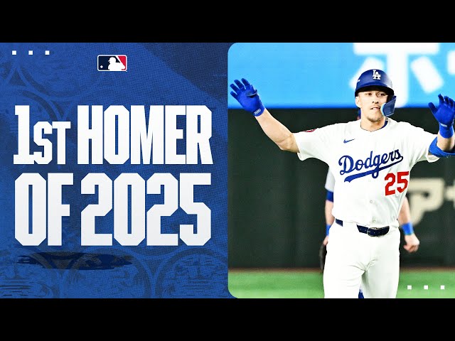 FIRST HOMER OF THE 2025 SEASON: Tommy Edman of the Dodgers goes
