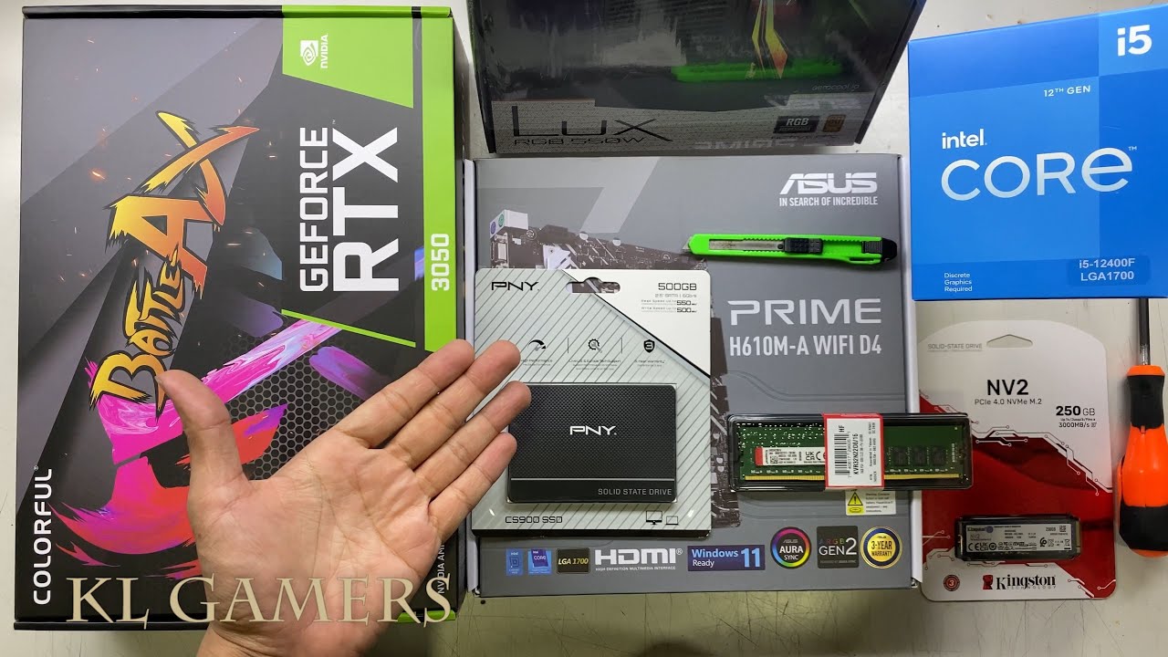 intel Core i5 12400F ASUS PRIME H610M-A WIFI D4 COLORFUL RTX3050