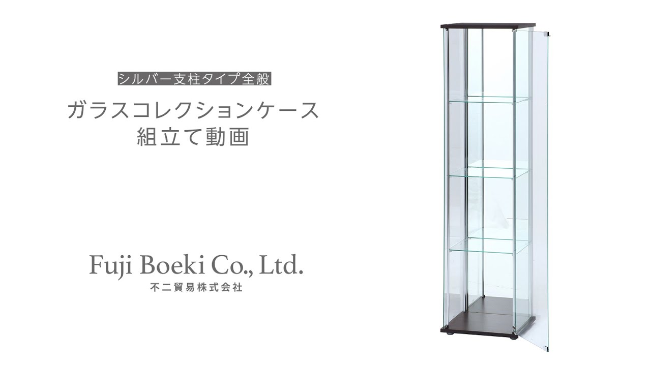 ガラスコレクションケース 3段(背面ミラー付き) | 不二貿易 | 96048