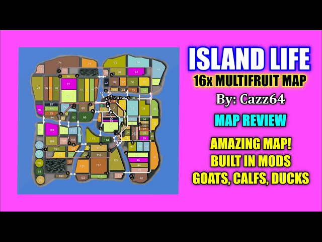 Island Life 16x Multifruit Map By: Cazz64 (Map Review) Farming