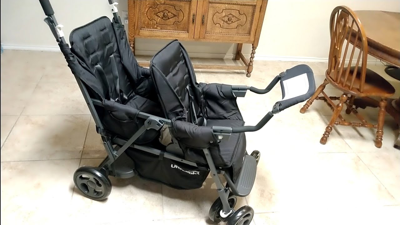 joovy Caboose Too Ultralight Graphite Double Stroller Unboxing