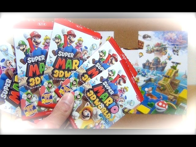 第3回】トップ製菓 スーパーマリオ カードガム 5パック開封で絵が