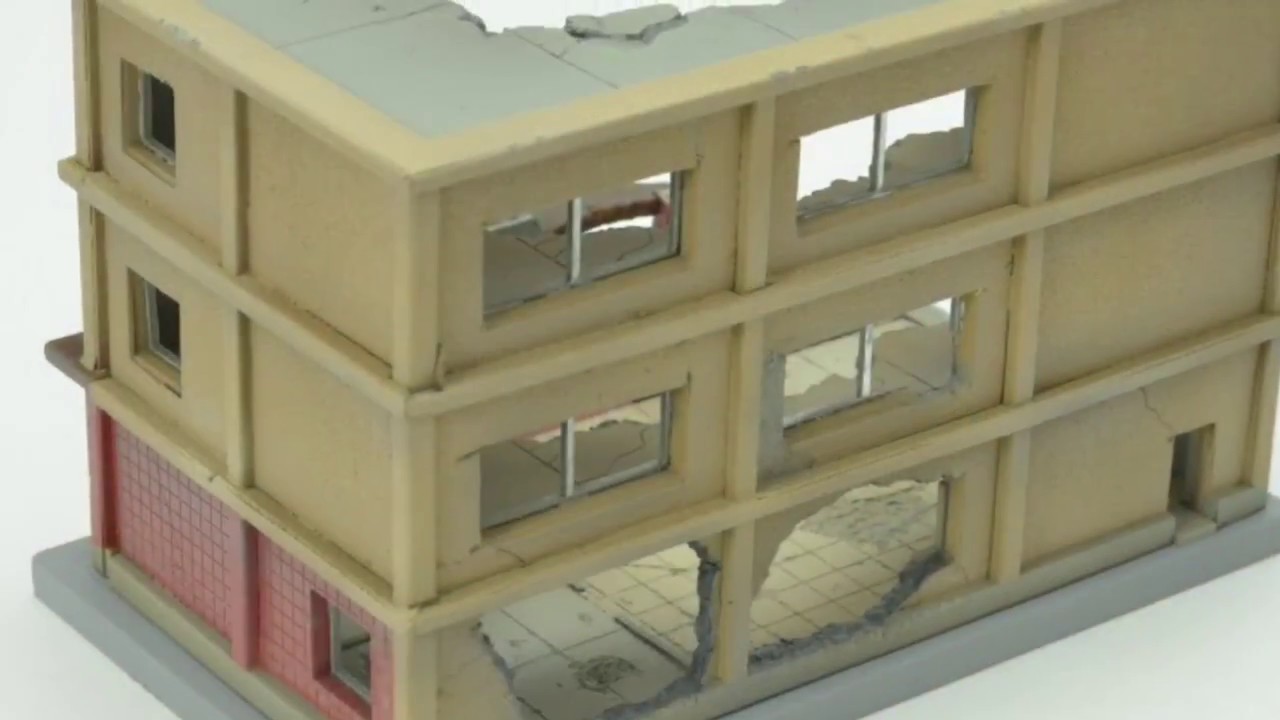 ジオコレ】建物コレクション 解体中の建物A/B - YouTube