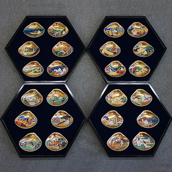 練馬区にて徳川黎明会監修、源氏物語蒔絵貝合わせを買取させて頂きまし