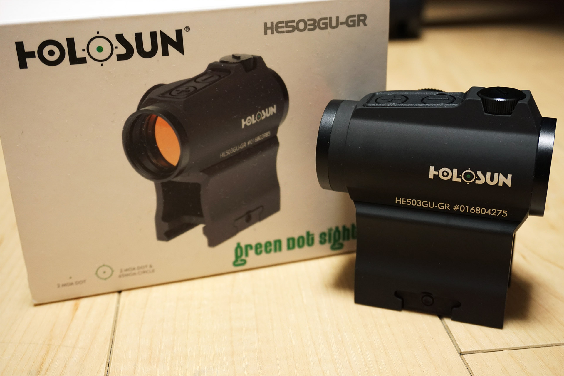 グリーンレティクル ドットサイト、HOLOSUN HE503GU-GRのレビュー