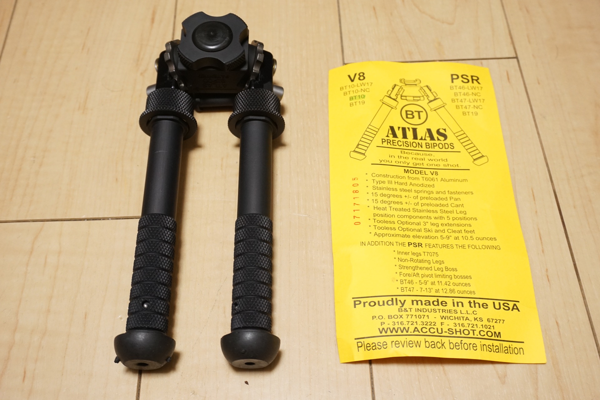 B&T Industries V8 ATLAS バイポッド BT10を購入しました | エボログ