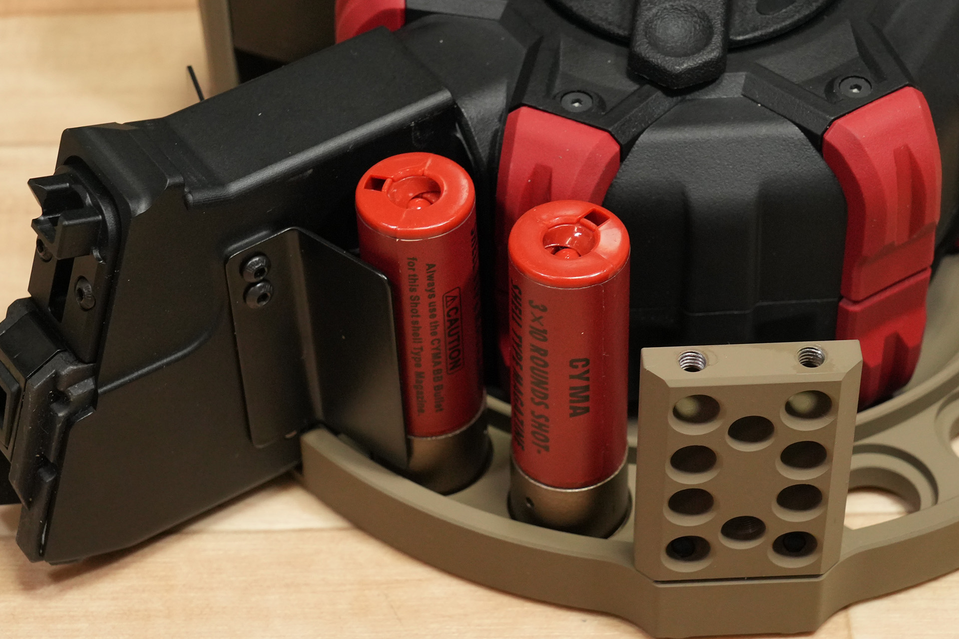 ITP airsoft 東京マルイ SAIGA 12K用ドラムマガジンキット（FDE）の