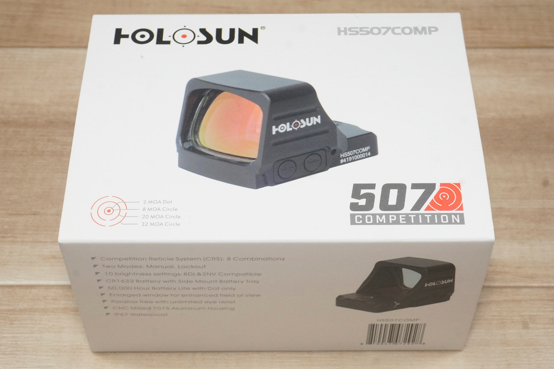 HOLOSUN 507 Competition(HS507COMP) 1.1×0.87インチの大型レンズを