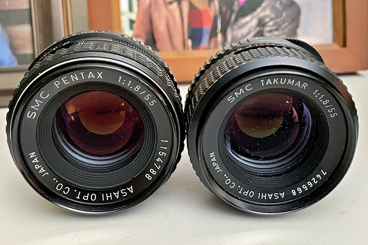 55mm f/1.8 SMC Takumar and 55mm f/1.8 SMC Pentax - Down the Road