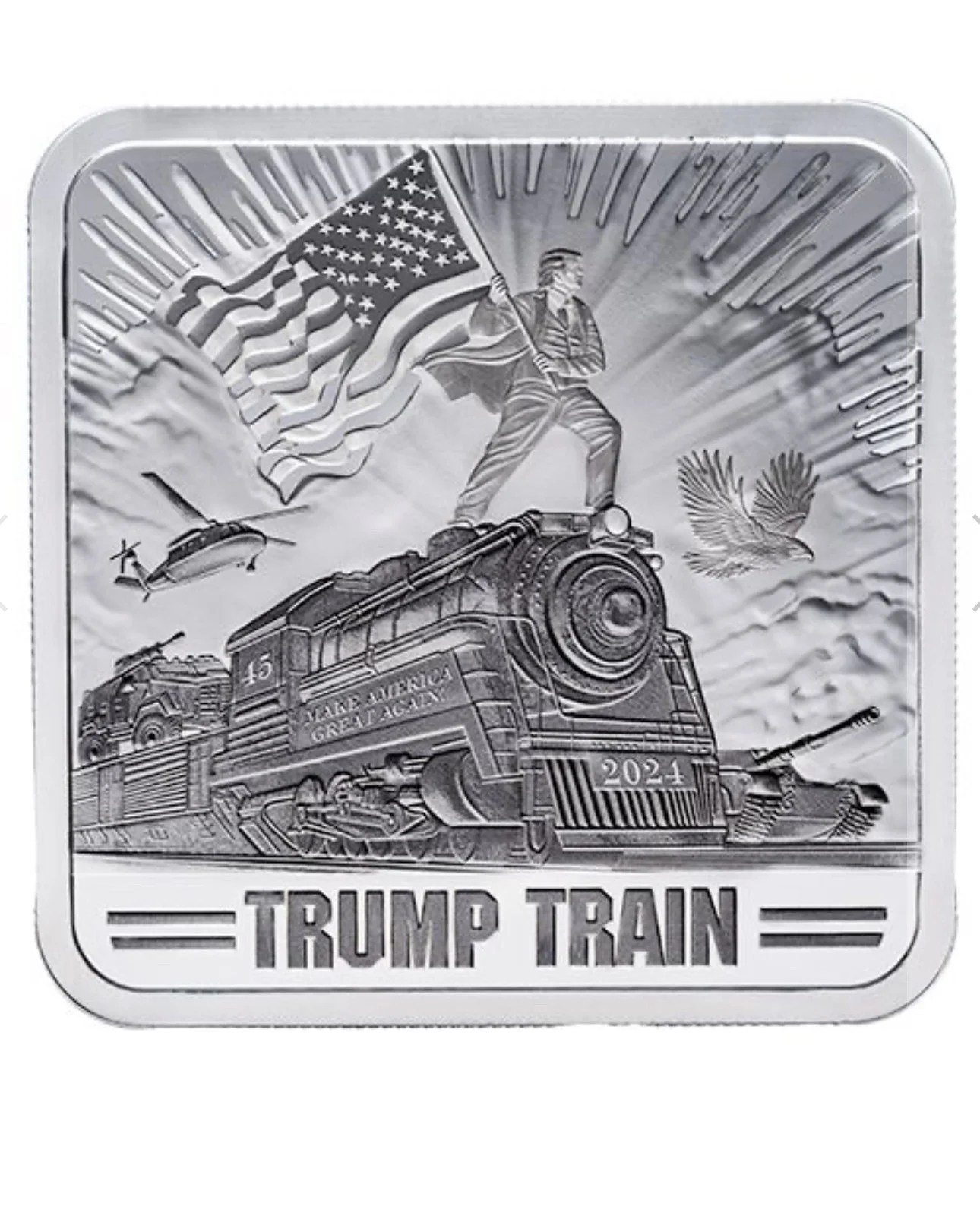 24 oz Trump Train Silver Bar - Dave And Co Metals
