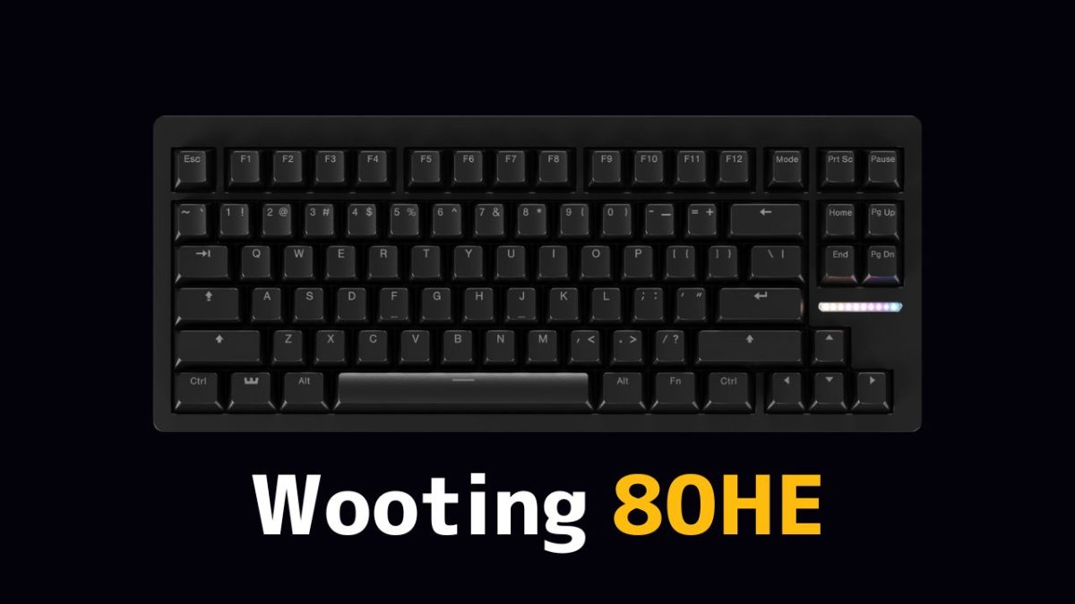 ラピッドトリガーの始祖Wootingが80％キーボード「Wooting 80HE」発表