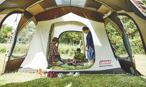 コールマン4Sワイド2ルームカーブに合わせるマットグランドシート