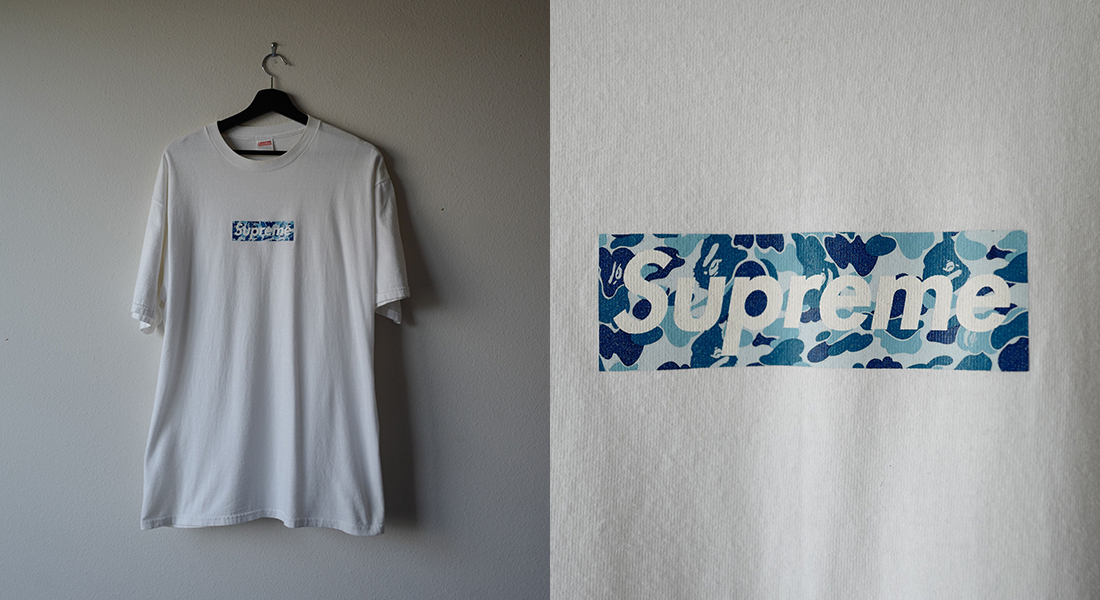 A BATHING APE®︎ x Supreme アーカイブの BAPE CAMO ボックスロゴT