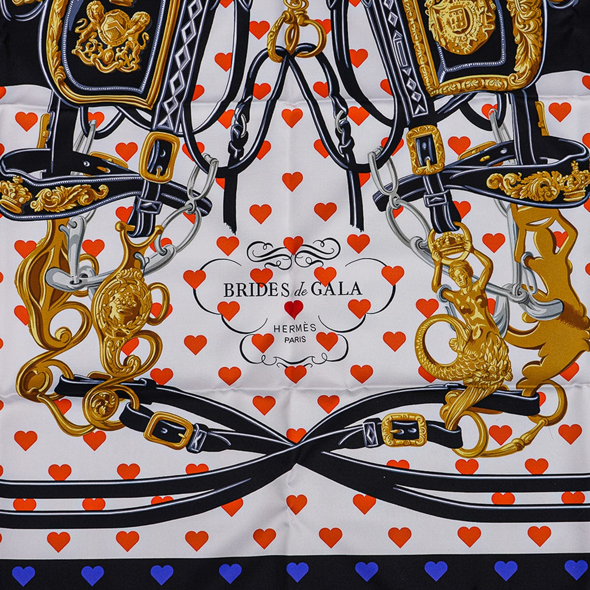 Hermes Limited Edition Scarf 90 Brides de Gala Love Silk Carre