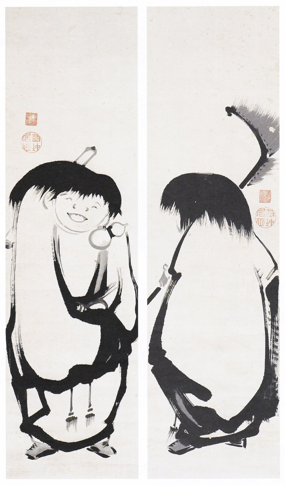 寒山拾得図 Kanzan Jittoku-zu | 伊藤若冲 Ito Jakuchu