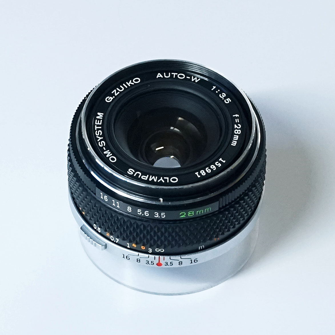 OLYMPUS G.ZUIKO AUTO-W 28mm F3.5 銀枠 ¥8,800（中古 OMマウント